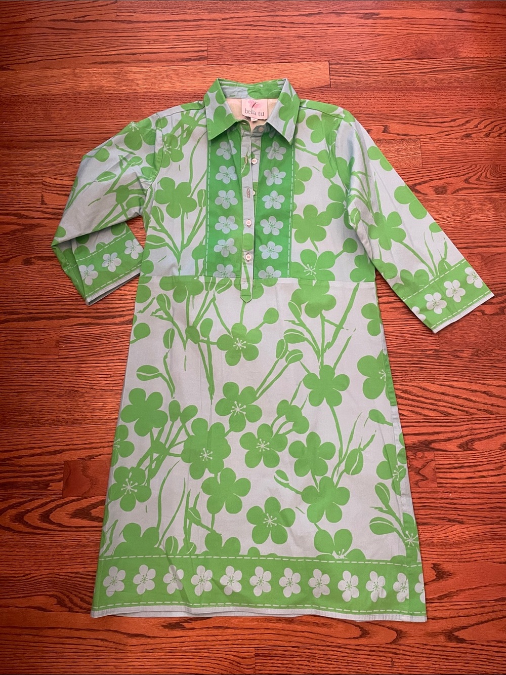 Bella Tu floral shift dress sz S